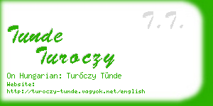 tunde turoczy business card